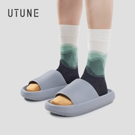 UTUNE 4.5CM Sandal Slides Women And Men Platform Home Slippers EVA Thick Sole Soft Indoor Shoes Coup