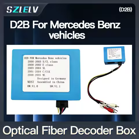 D2B Digital Data Car Most Aux Optical Fiber Decoder Box Radio Amplifier Decoding Adapter For Mercede
