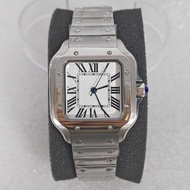 Ladies' Watch 33mm Square Watch Silver Case (Sunburst Pattern Face) with 2813 Movement