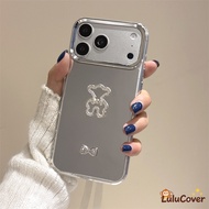 3D INS Bow Bear Rhinestone Makeup Mirror Case For Vivo IQOO Z11 Z11X Turbo Z10 Z9 Turbo+ Z9X Z9s Pro