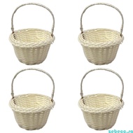 zebecc Set of 4 Miniature Handwoven Baskets Ornament for Bedroom Charm and  Giving