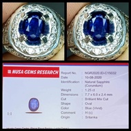 Vivid Blue Sapphire Ceylon Safir Srilanka Batu Safir Srilangka Biru