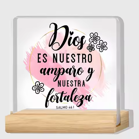 1Pc "God Our Sanctuary" Acrylic Plaque, Christian Gift For Prayer Room Or Office, Bible Verse Home D