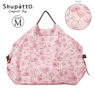 Snoopy 日本 Shupatto Compact Bag 可摺 環保袋 M Size (花朵圖案 SPZ-4367)