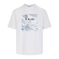 24_DIOR New Printed Round Neck Short-sleeved T-shirt For Men And Women
