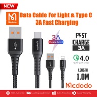 MCDODO CA-2261 / CA-2271 / CA-7960 / CA-7461 USB Data Cable 3A QC4.0 Super Fast Quick Charging