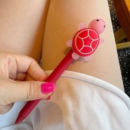 Cute Turtle Ballpoint Pen Push Type Oily Ballpoint Pen Creative Student Funny Funny Interactive Toy 