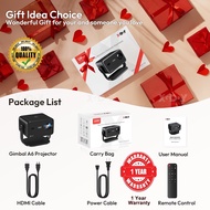 XGODY Gimbal A6 โปรเจคเตอร์อัจฉริยะแบบพกพา Native 1080P 500 ANSI ลูเมน สนับสนุน ScreenCast/Airplay/M