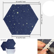 【big-discount】 12 Pack Starry Sky Hexagon Acoustic Panels Sound Proofing Padding Sound Absorbing Panel For Studio Acoustic