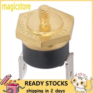 Magicstore 5PCS KSD301 Copper Thermostat Bimetal Normally Closed M4 Snap Disc Temperature Switch 250V Controller