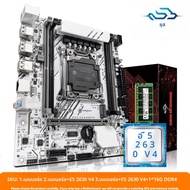ZSUS X99-สีขาวเมนบอร์ดชุดIntel LGA2011-3 Xeon E5 2630 V4 CPU DDR4 16GB (1*16GB) 2133MHZ RAMหน่วยความ