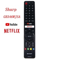 ใหม่ ของแท้ รีโมตคอนโทรลทีวี GB346WJSA สําหรับ Sharp TV พร้อม Voice Fernbedienung Netflix และ YouTub