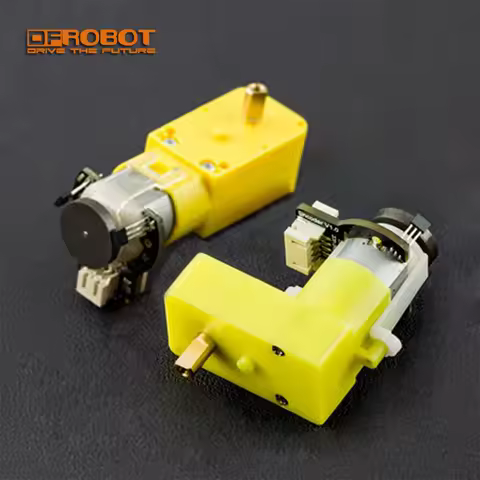 DFRobot 6V 160rpm Micro TT DC Geared Motor 0.2kg with 120:1 Gearbox Quadrature Encoder for arduino M