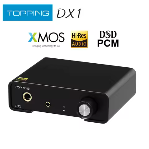 TOPPING DX1 Mini DAC Headphone Amplifier AK4493S XU208 DAC&Headphone Amp Support up to DSD256 PCM384