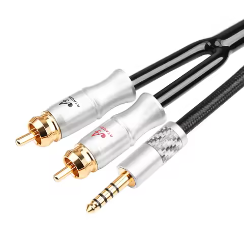 HIFI 4.4mm balanced to 2rca Cable Hi-end 6N OFC 4.4 to Rca Audio Cabl For pha2a wm1a 1z zx300a DAC A