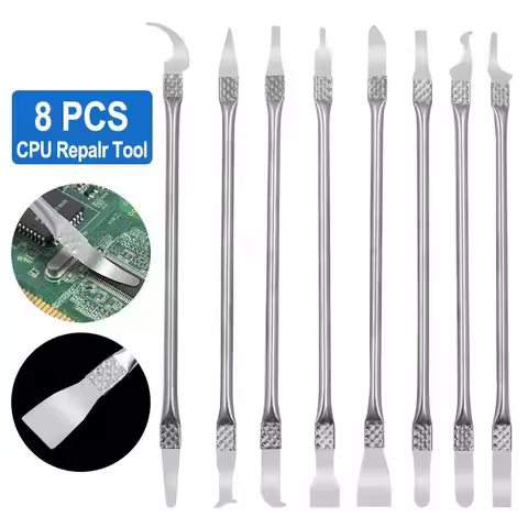 CPU IC Prying Knife Blade,8 in 1 Dismantling Thin IC Chip Repair Tools Set for Mobile Phone Computer