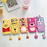 Three-dimensional Winnie the Pooh Bear Hug iPhone13 12 11 Pro MAX XR i7 Plus Phone Case Cartoon Tigg