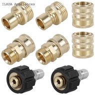 Quick Connect Fittings for Connection Pressure Washer Adapter for Pressure Washer 8Pcs Pressure Washer Adapter Set 5000PSI Brass M22 to 3/8inch Quick Connect Fittings