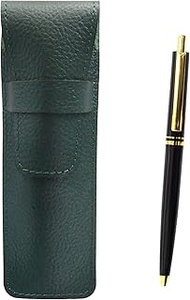 SASMG-AP300B-B AP300 19740s Reproduction Retractable Metal Clip Ballpoint Pen Set Black Grain Leathe