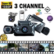 X6 WIFI Dashcam 3 Channel Lens Recording 1080p HD Car DVR  Car Camera