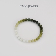 CACO Natural Hetian Jade Gemstone Bracelet "Sage" (1 Piece)