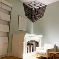 Tenthousand Optical Illusion Wall Art 3D Corner Wall Decal Peel And Stick Removable 3D Effect Cube W
