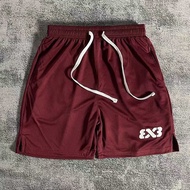 3X3 Printed Sports Slit Shorts Men American Style Knee-Length Basketball Three-Point Pants Quick-Dry