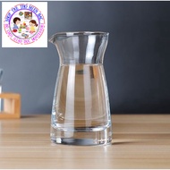 Glass jar, clear pouring pitcher without handle