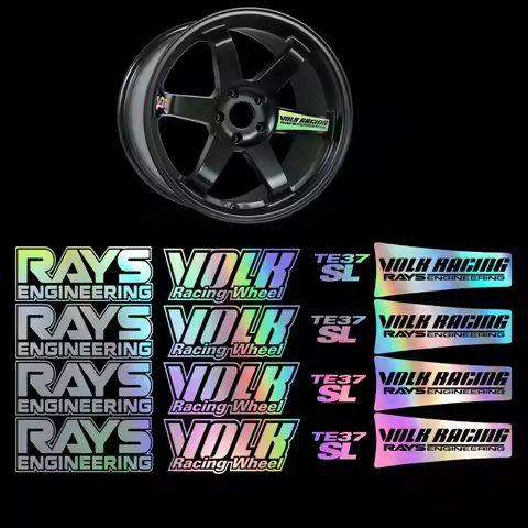 for JDM Reflective RAYs VOLK Racing TE37SL Wheel 16 sticker decal Drift