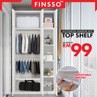 FINSSO :WARDROBE WITH SHELF / Almari baju /kabinet baju / almari baju budak /Almari Baju Besar