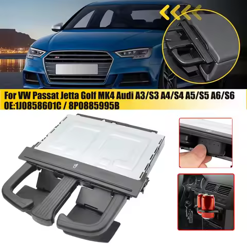 1J0858601 8P0885995B Front Dashboard Drink Bottle Mount Stand Folding Car Cup Holder for VW Jetta Bo