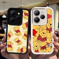 N70 winnie the pooh Black and white silicone Casing for Infinix HOT 40i 30 40 30i Play Smart 9 8 Pro