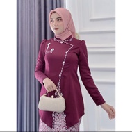 Terbaru!!! Kebaya Julia Janggan Rok Songket | Baju Kondangan Wisuda Rok Songket | Atasan Wanita Keba