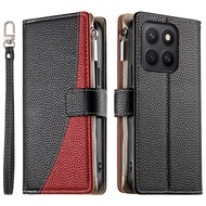 Ốp điện thoại cho Huawei Honor X9C X8C X6C / Honor x9b x8b x6b x5b từ da chia màu Ví Nắp gập Có khe