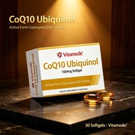 Vitamode® CoQ10 Ubiquinol 100mg Softgel | Active Form Coenzyme Q10 | Heart & Energy Cellular Support