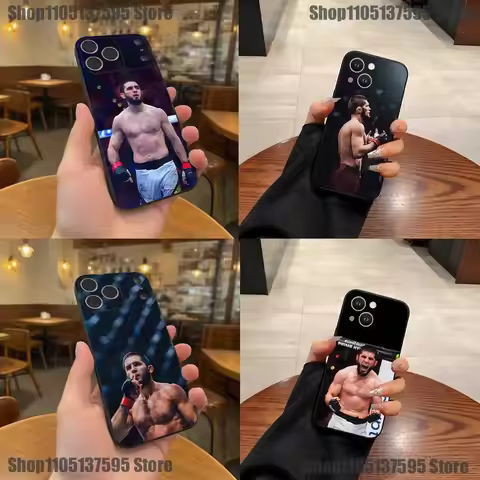 I-Islam M-Makhachev Phone Case For iPhone 17,16,15,14,13,12,11,Pro,XS,Max,XR,Plus,E,SE4,Mini Black S