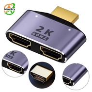 HDMI to Dual HDMI Adapter HD 2K Dual Output Splitter Monitor Adapter 1 to 2 HDMIMale to Two HDMIFema