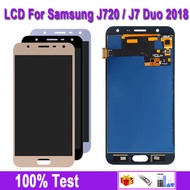 J720จอ Lcd OLED สำหรับ Samsung Galaxy J7 Duo 2018จอแสดงผล LCD J720 J720F หน้าจอสัมผัส LCD Digitizer