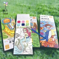 MLS 20 Pages Portable Painting Supplies Coloring Toy Gouache Art Watercolor Paper Doodle Book Set Drawing Book Children's Gouache Book Watercolor Painting Book Graffiti Picture Books Water Painting Book