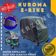 KUROMA EBIKE WITH BACK PASSENGER SEAT COVER HIGH QUALITY WATER REPELLANT AND DUST PROOF BUILT IN BAG