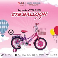 Sepeda Anak Perempuan Bnb Ctb Balloon Ukuran 12 &amp; 16 Inch Keranjang