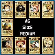 MangaLife One Piece Wanted  Poster Latest / Yonko A6 Size Wall Decoration Art ( Medium )