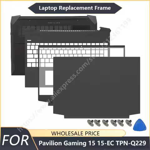 NEW For HP Pavilion Gaming 15 15-EC TPN-Q229 Laptop LCD Back Cover Front Bezel Palmrest Bottom Case 