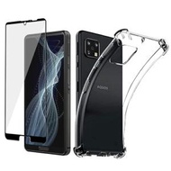 SHARP AQUOS Sense4 sense4lite sense4basic sense5g アクオス 強化フィルム+tpuケースセット スマホケース クリアケース 強化ガラス 四隅 保護 TPU 耐衝撃