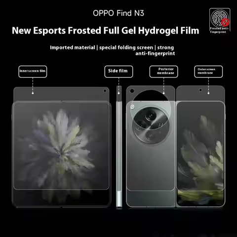 4 In 1 Inner Outer Hinge Sticker For Oppo Find N5 N3 Full Cover Screen Protector Matte Hydrogel Soft