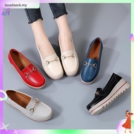 Chain Woman's Wedges Shoes Slip on Casual Heels Shoes Kasut Wedg es