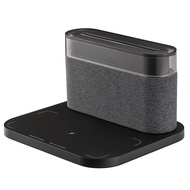 ไฟกลางคืนเพลง4 IN 1ลำโพงไร้สาย LED นาฬิกาปลุกชาร์จได้ไร้สายอย่างเร็วสำหรับ iPhone 16 15 14 13 12 11