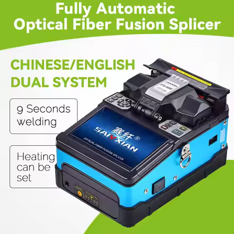 FS-60F FTTH Fiber Optic Fusion Splicer Full Set Hot Melt Machine Optical Fiber Viewer Tool Kit Optic