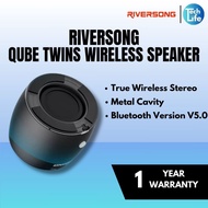 Riversong Qube Twins Wireless Speaker | Super Deep Bass | Bluetooth Version V5.0