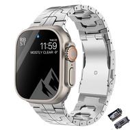 สายรัดไททาเนียมสำหรับสายคาด Apple Watch Ultra 49มม. 45มม. 44มม. 41มม. 38มม. สำหรับ Apple Watch Series 8 7 6 5 4 3